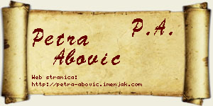 Petra Abović vizit kartica